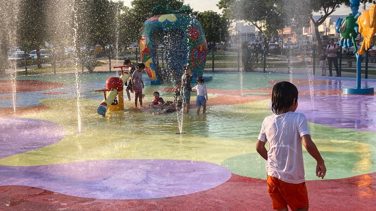 $!¡Ahora sí! Cortan listón en la reapertura del Oasis Interactivo del Parque Lineal