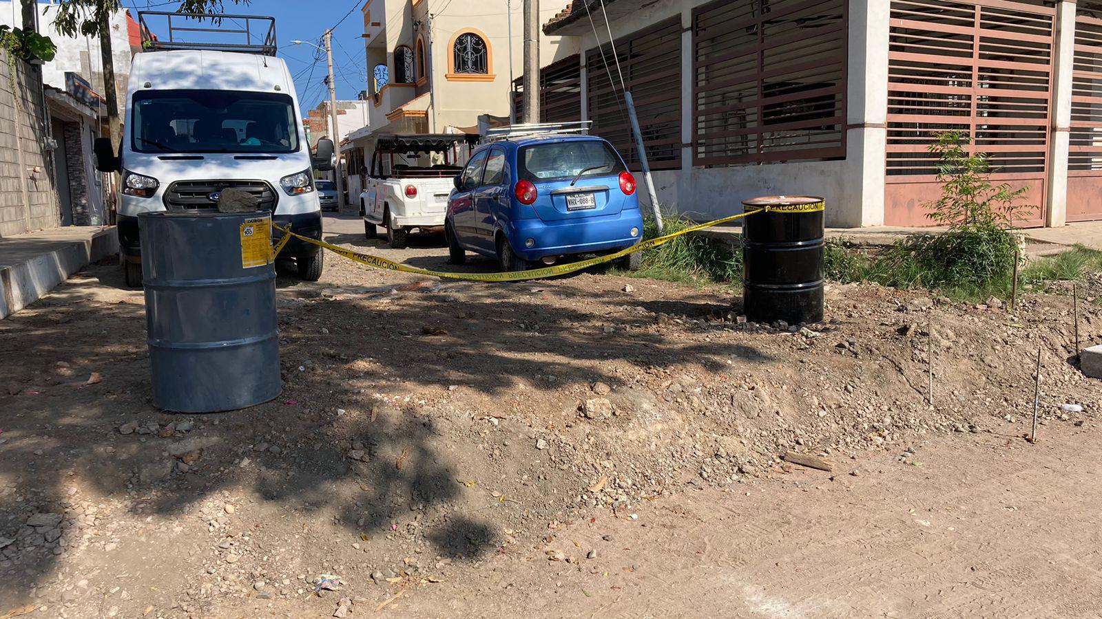 $!Lleva obra en calle Framboyanes, en el Fraccionamiento Jacarandas, avance del 35%