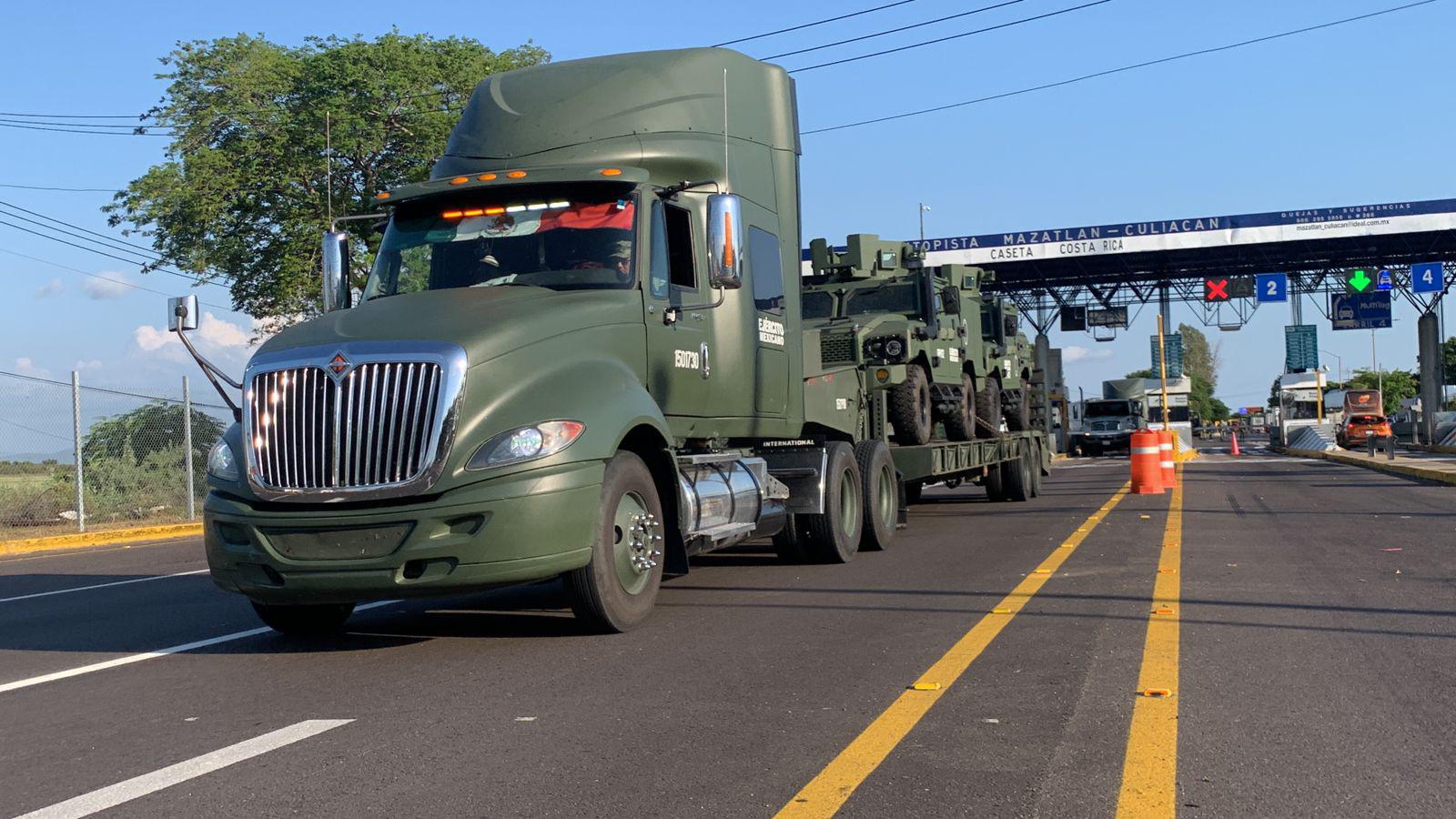 $!Arriban a Culiacán camionetas blindadas ‘Ocelotl’ para ayudar en labores de vigilancia