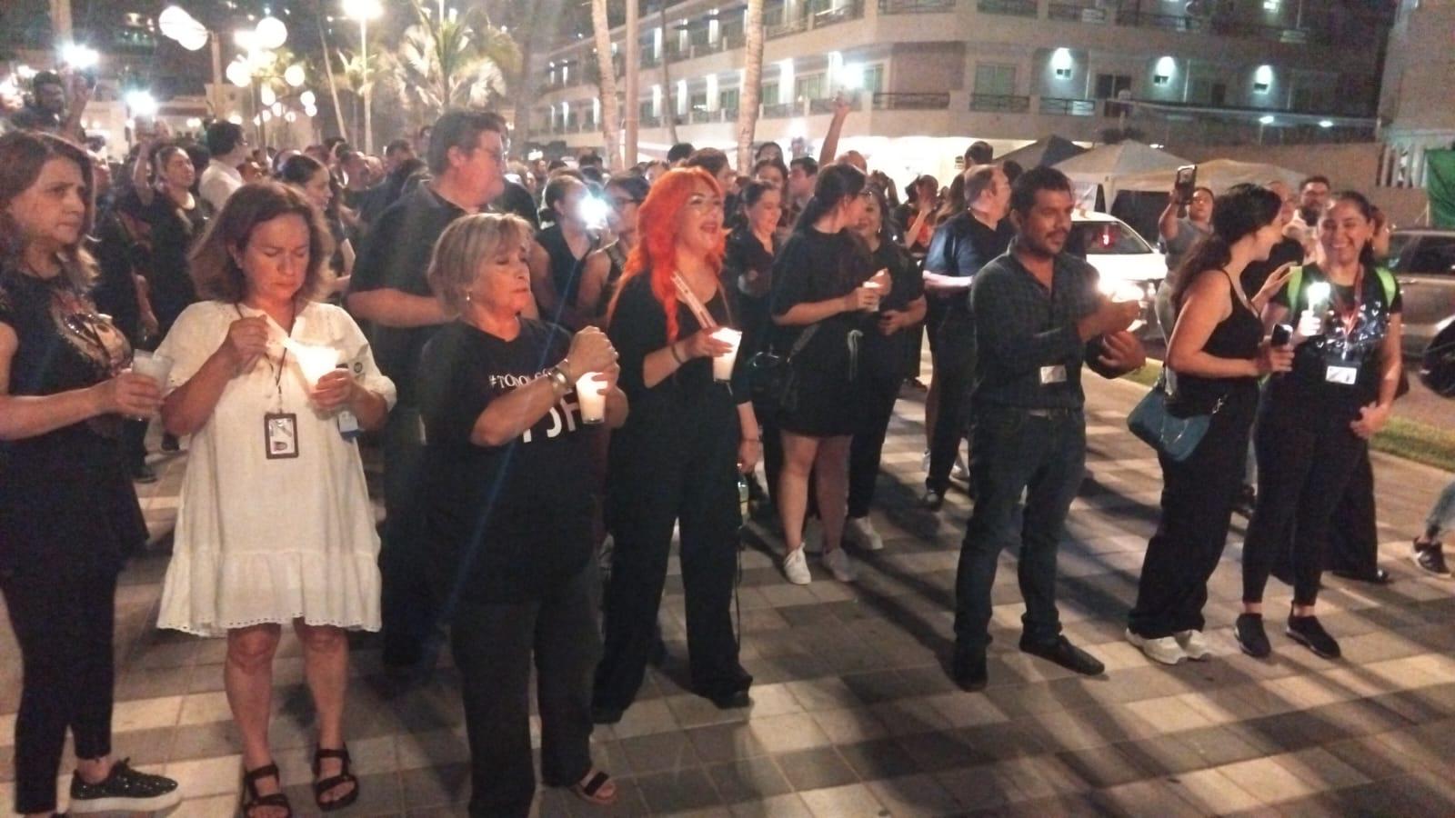 $!Trabajadores del Poder Judicial de la Federación se manifiestan en Mazatlán contra reforma judicial