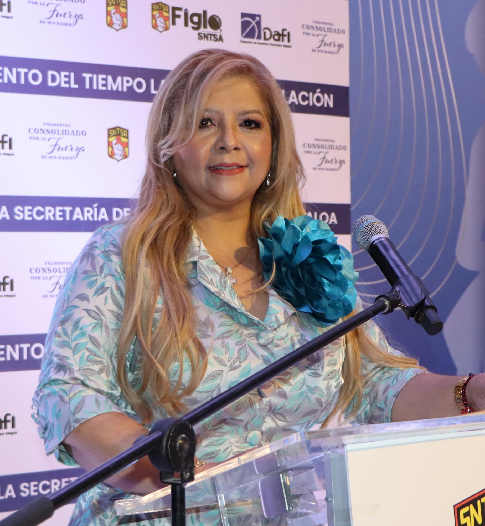 $!Profa. Arcelia Prado Estrada, Sria. Gral. del Comité Ejecutivo del SNTSA Sección 44 y Presidenta del Comité Técnico de FIGLOSNTSA SINALOA.