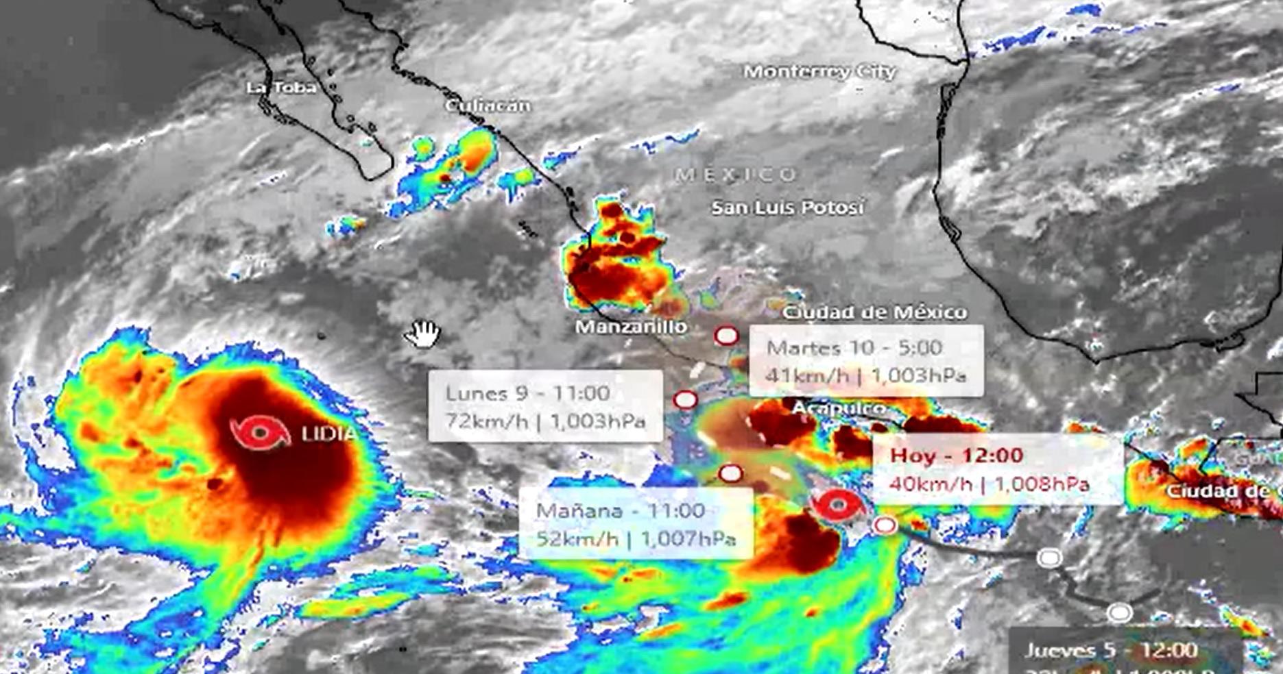 $!Entraría ‘Lidia’ por Tecuala, Nayarit, pronostica el especialista Juan Espinosa