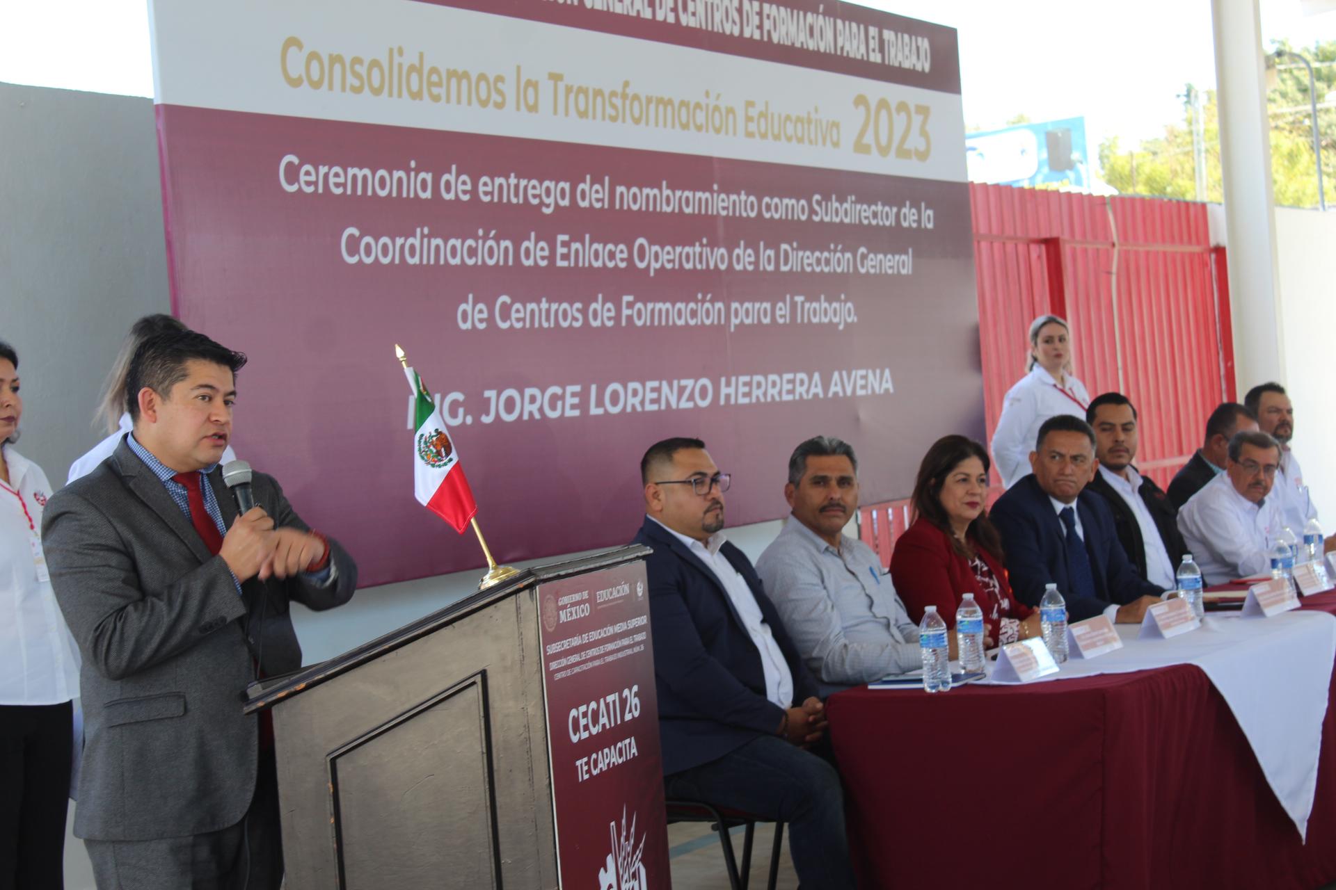 $!Nombran a Jorge Lorenzo Herrera Avena, Subdirector de la Coordinación de los Cecati de Sinaloa