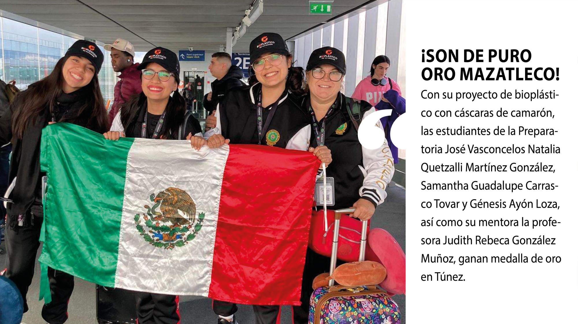 $!¡Orgullo porteño! Alumnas de Prepa Vasconcelos ganan oro en Túnez