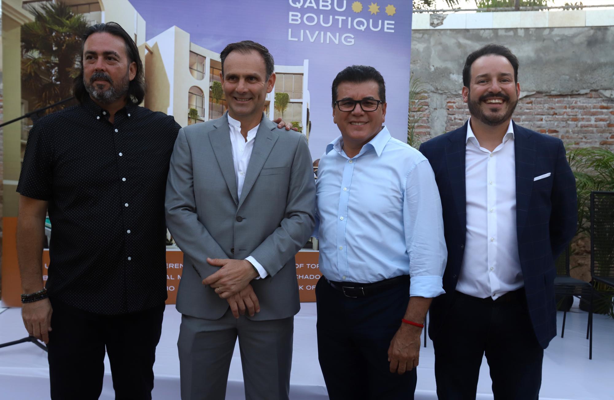 $!Javier Hidalgo, Antonio López Puerta, el Alcalde Édgar González Zataráin y Ricardo Velarde.