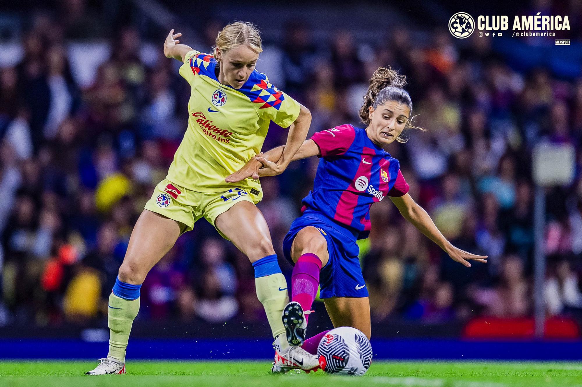 $!Barcelona Femenil se impuso al América en el Estadio Azteca