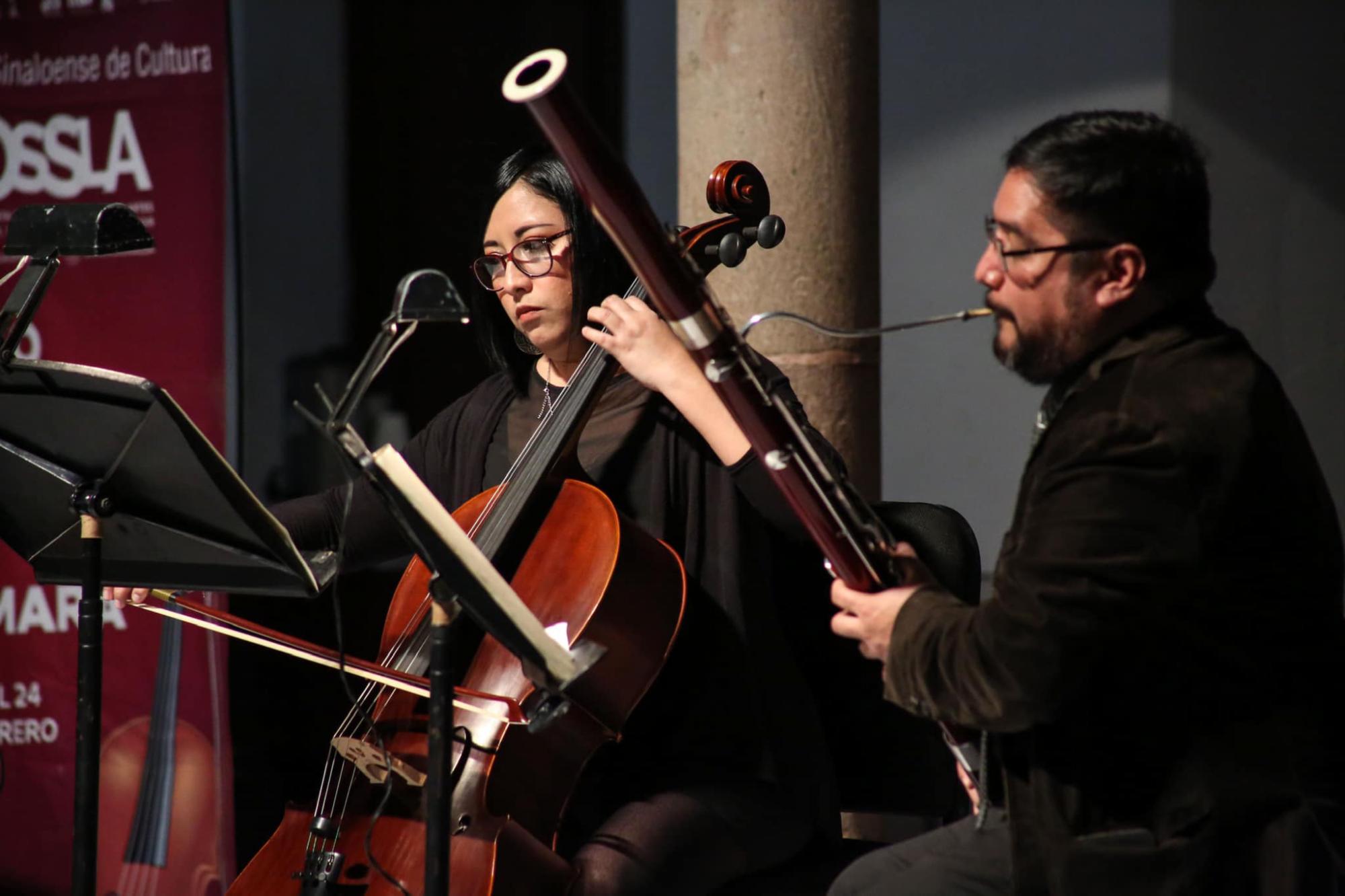 $!Música de fagot y violonchelo ofrecieron durante el concierto.