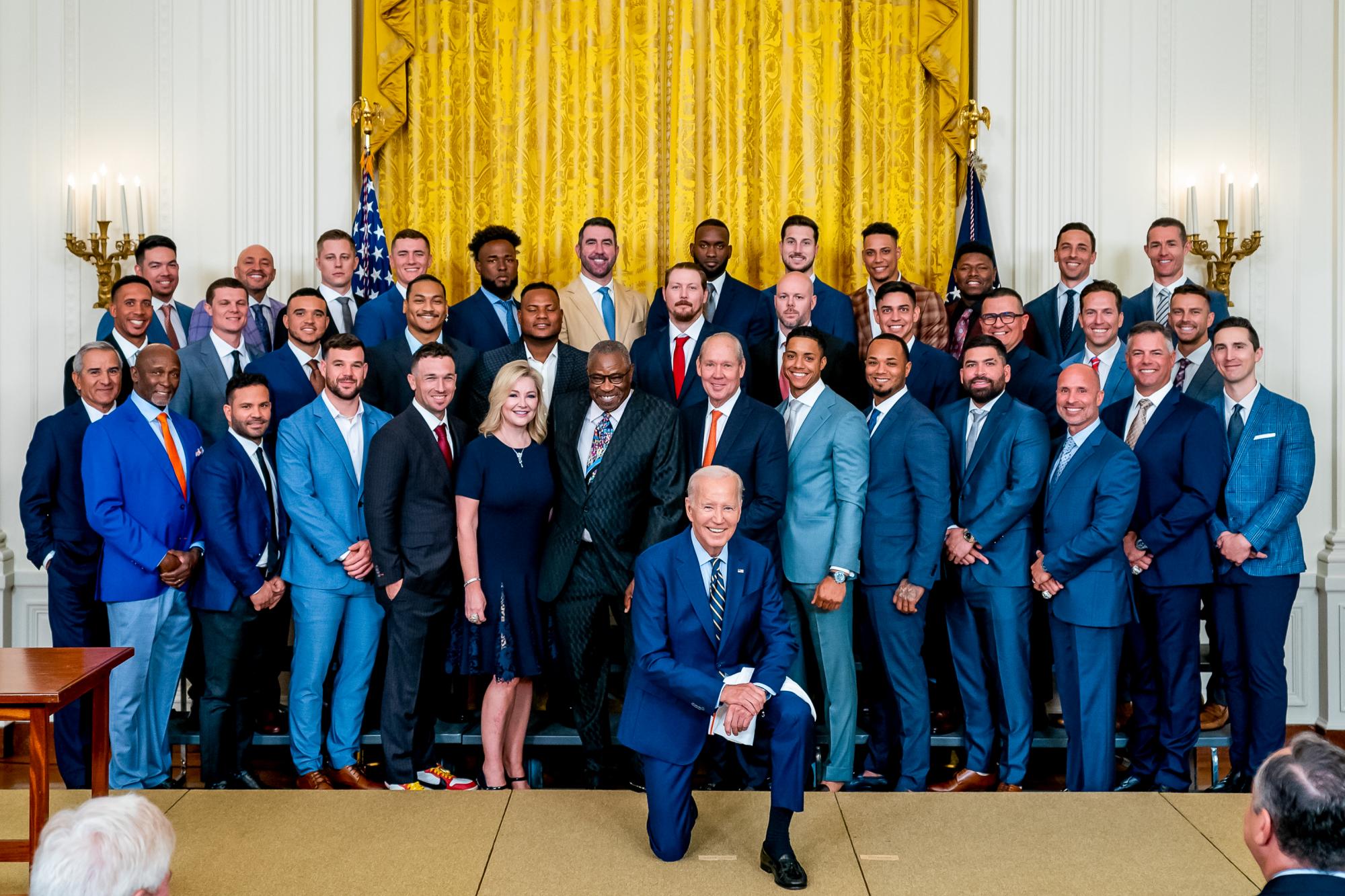 $!Astros fueron recibidos en la Casa Blanca por el presidente Joe Biden