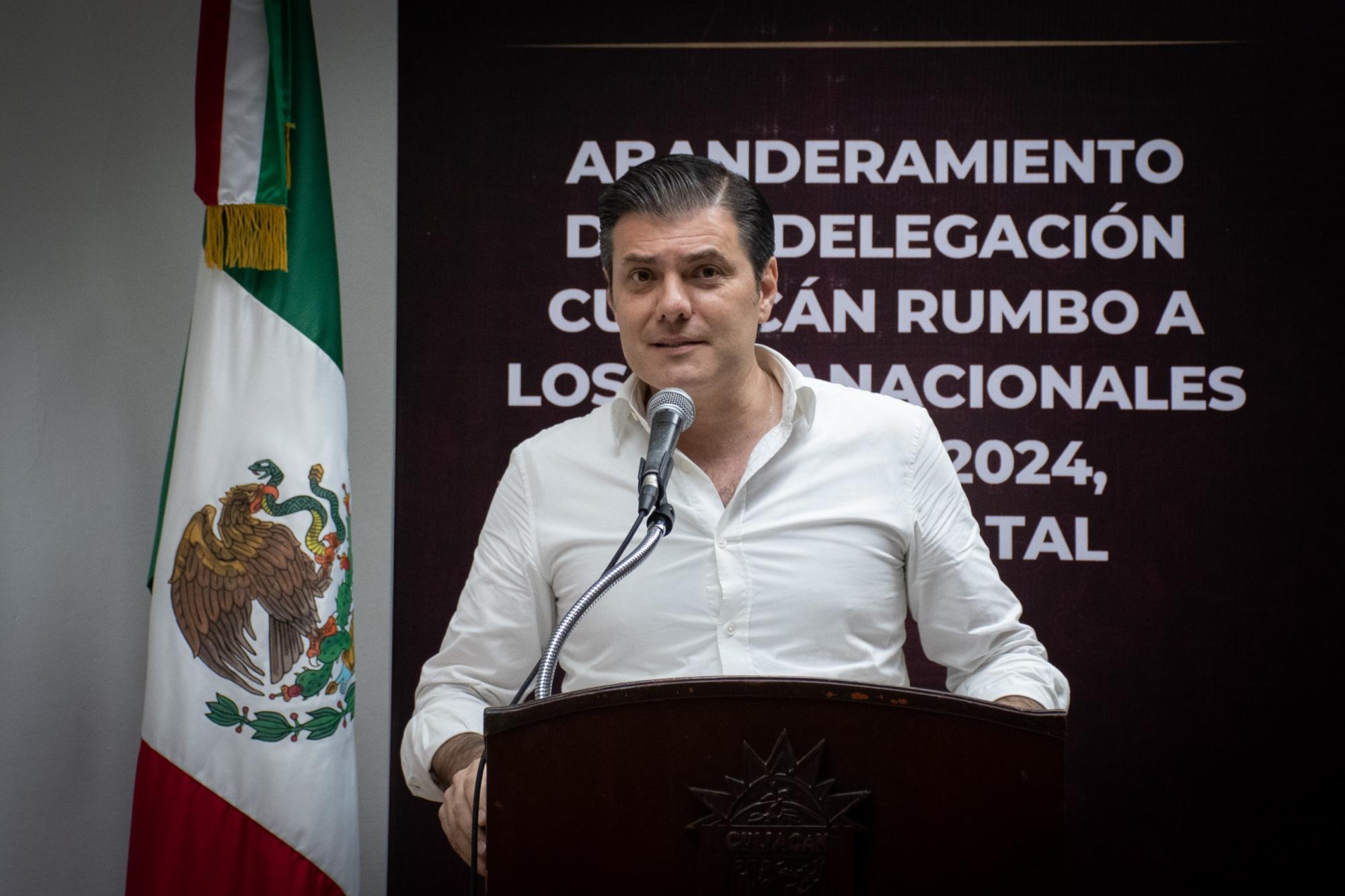 $!Abanderan a delegación de Culiacán para etapa estatal de Paranacionales Conade