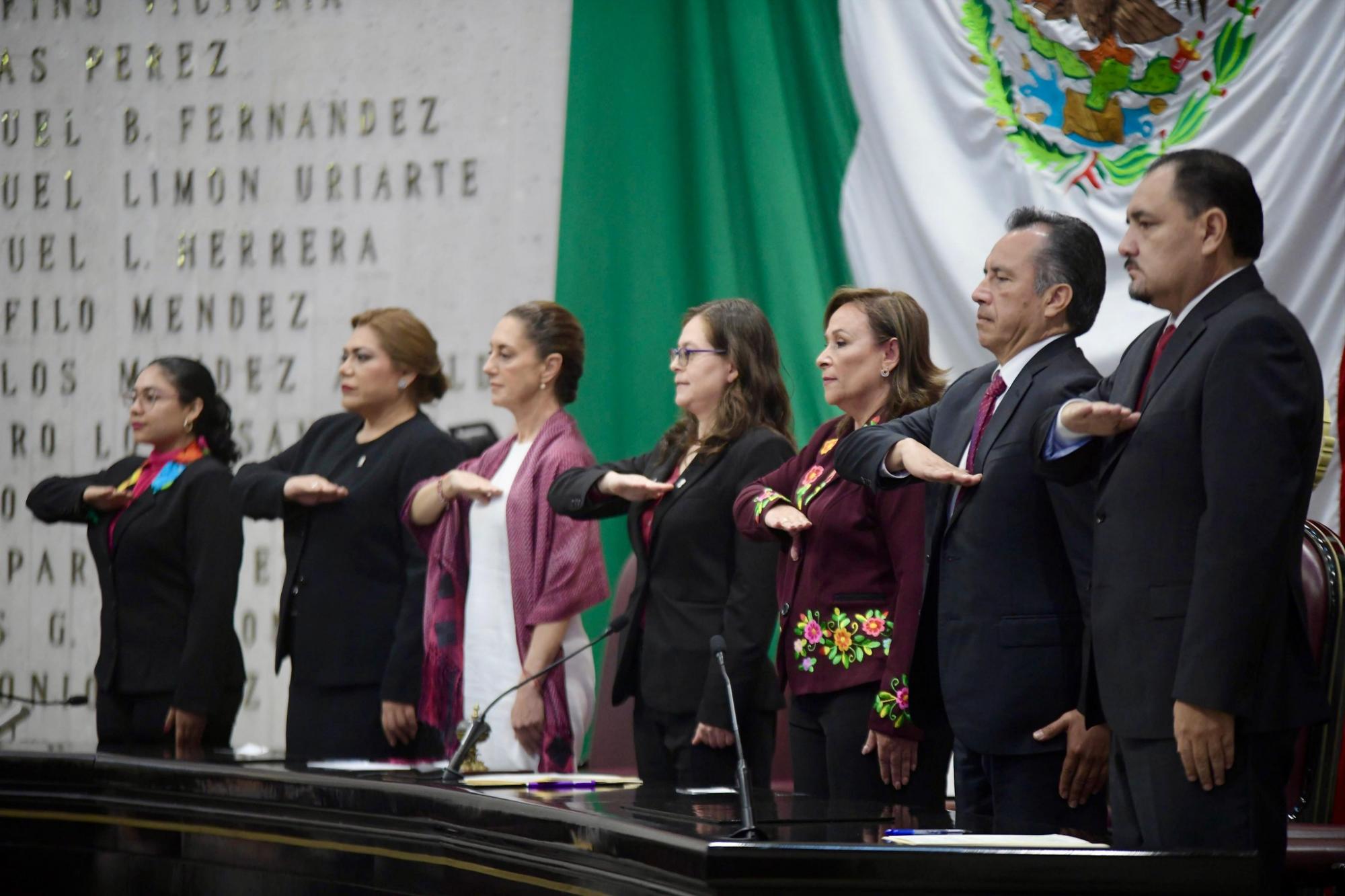 $!Acompañada de Sheinbaum, Rocío Nahle asume gubernatura de Veracruz