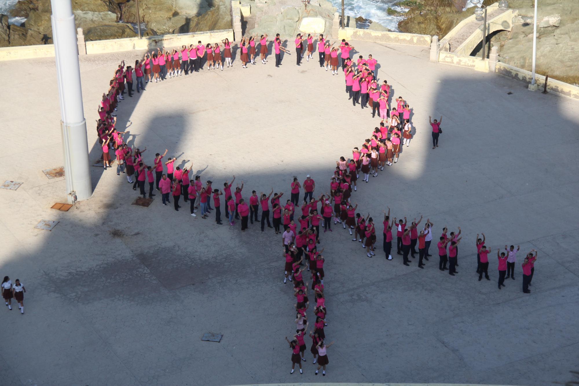 $!El símbolo rosa es por el mes de la prevención del cáncer de mama.