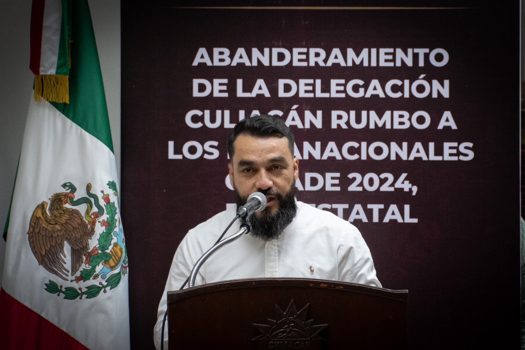 $!Abanderan a delegación de Culiacán para etapa estatal de Paranacionales Conade