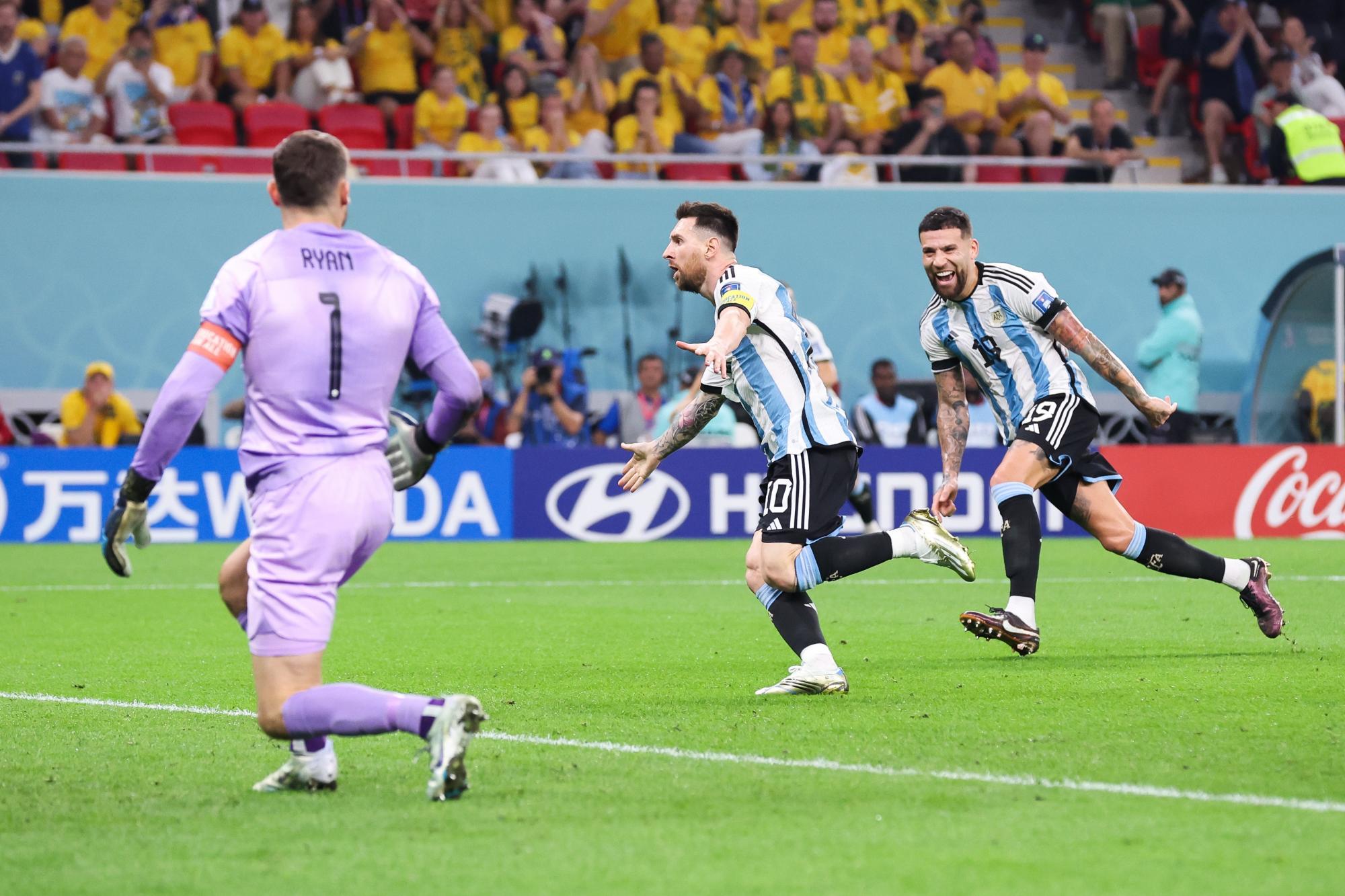 $!Argentina con lo suficiente vence a Australia y avanza a cuartos