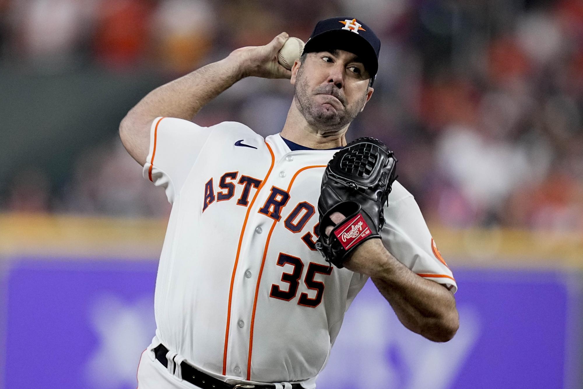 $!Justin Verlander abrirá el Juego 1 de la Serie Mundial por los Astros