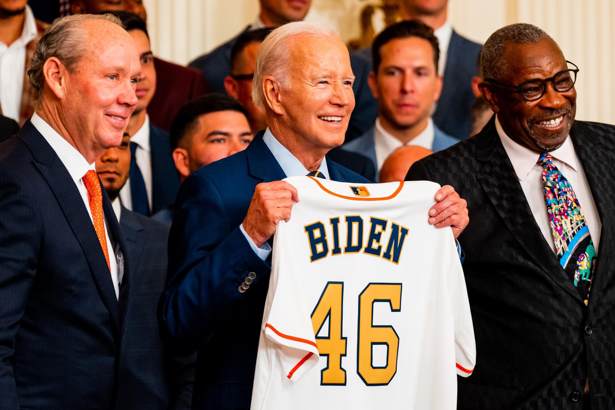 $!Astros fueron recibidos en la Casa Blanca por el presidente Joe Biden