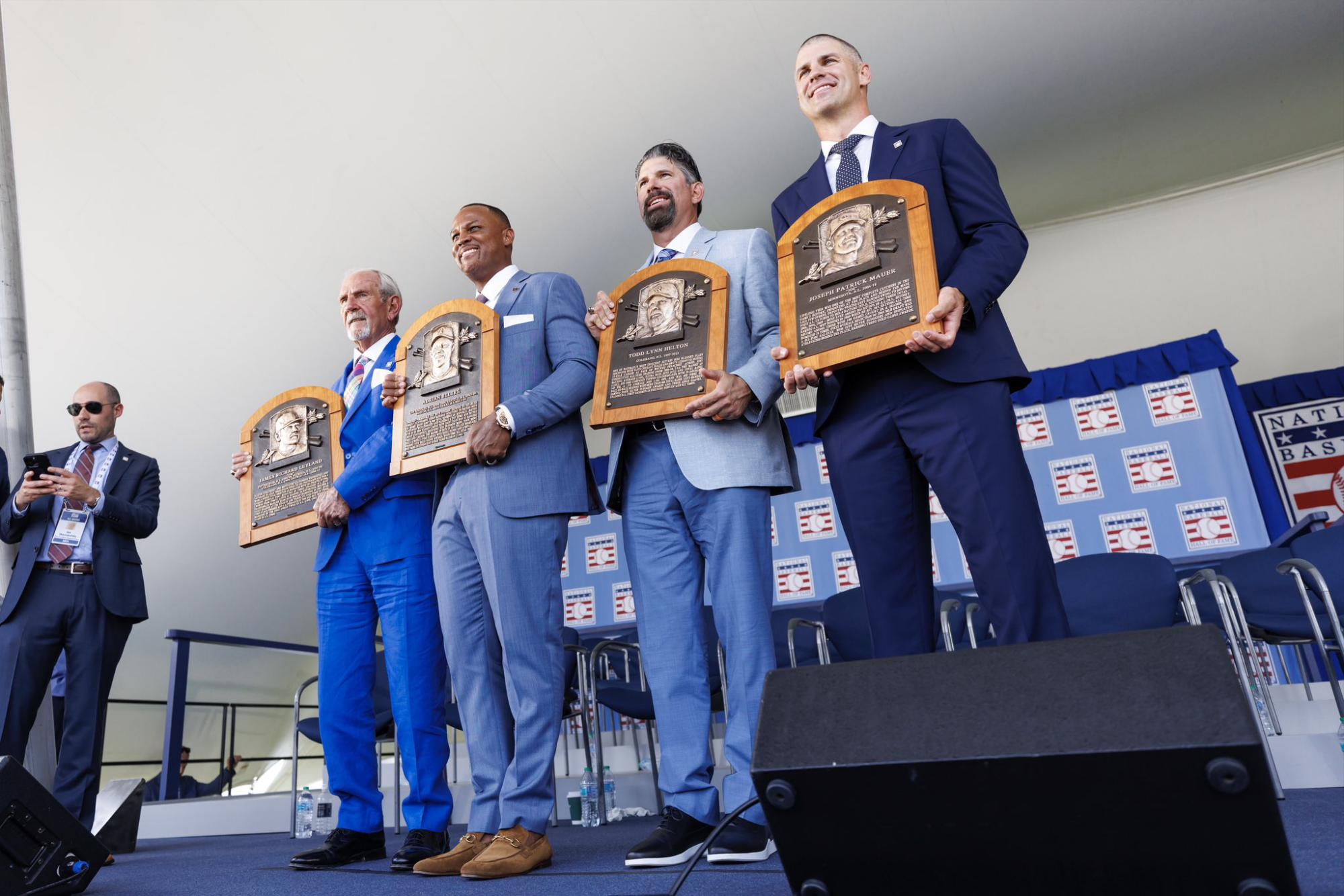 $!Helton, Mauer, Beltré y Leyland exaltados al Salón de la Fama del Beisbol en un emocionante día