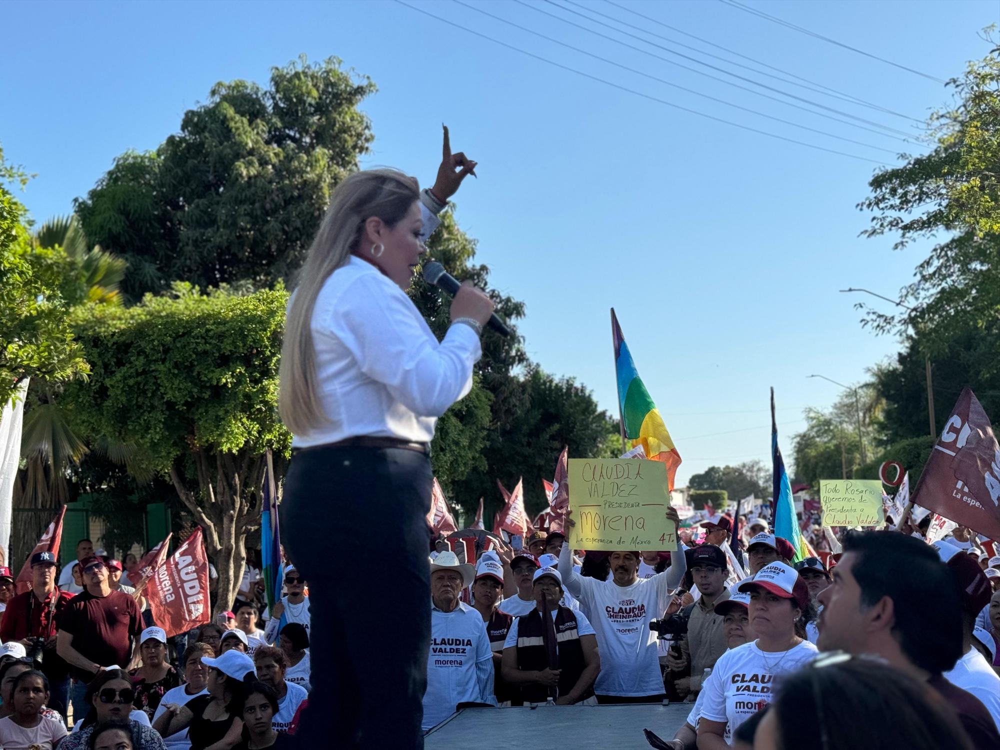 $!Claudia Valdez cierra su campaña por la Alcaldía de Rosario