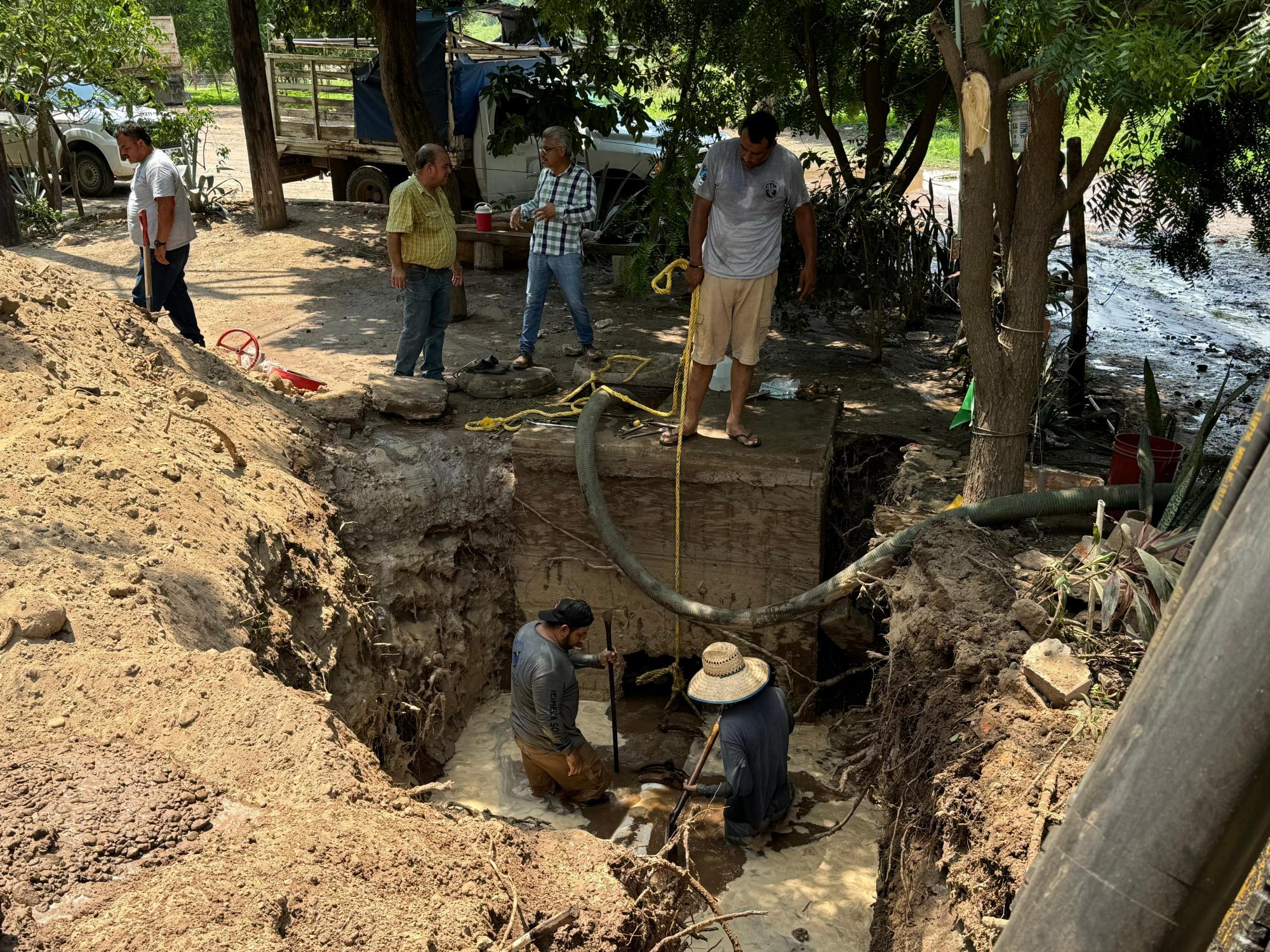 $!Asegura Jumapam que restableció suministro de agua potable a Villa Unión con línea auxiliar