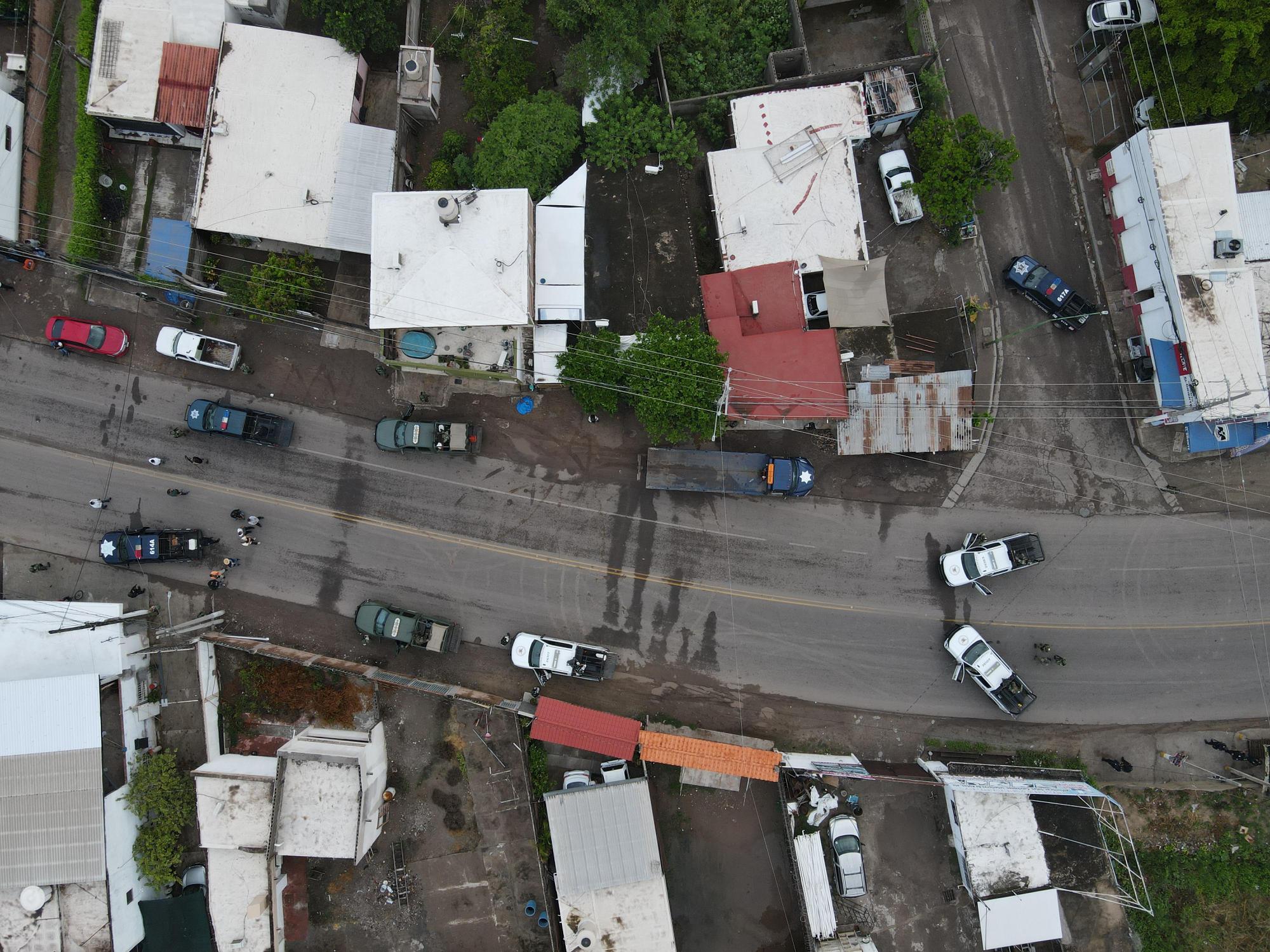 $!#GALERÍA | Desde el aire, escena del enfrentamiento en Culiacán