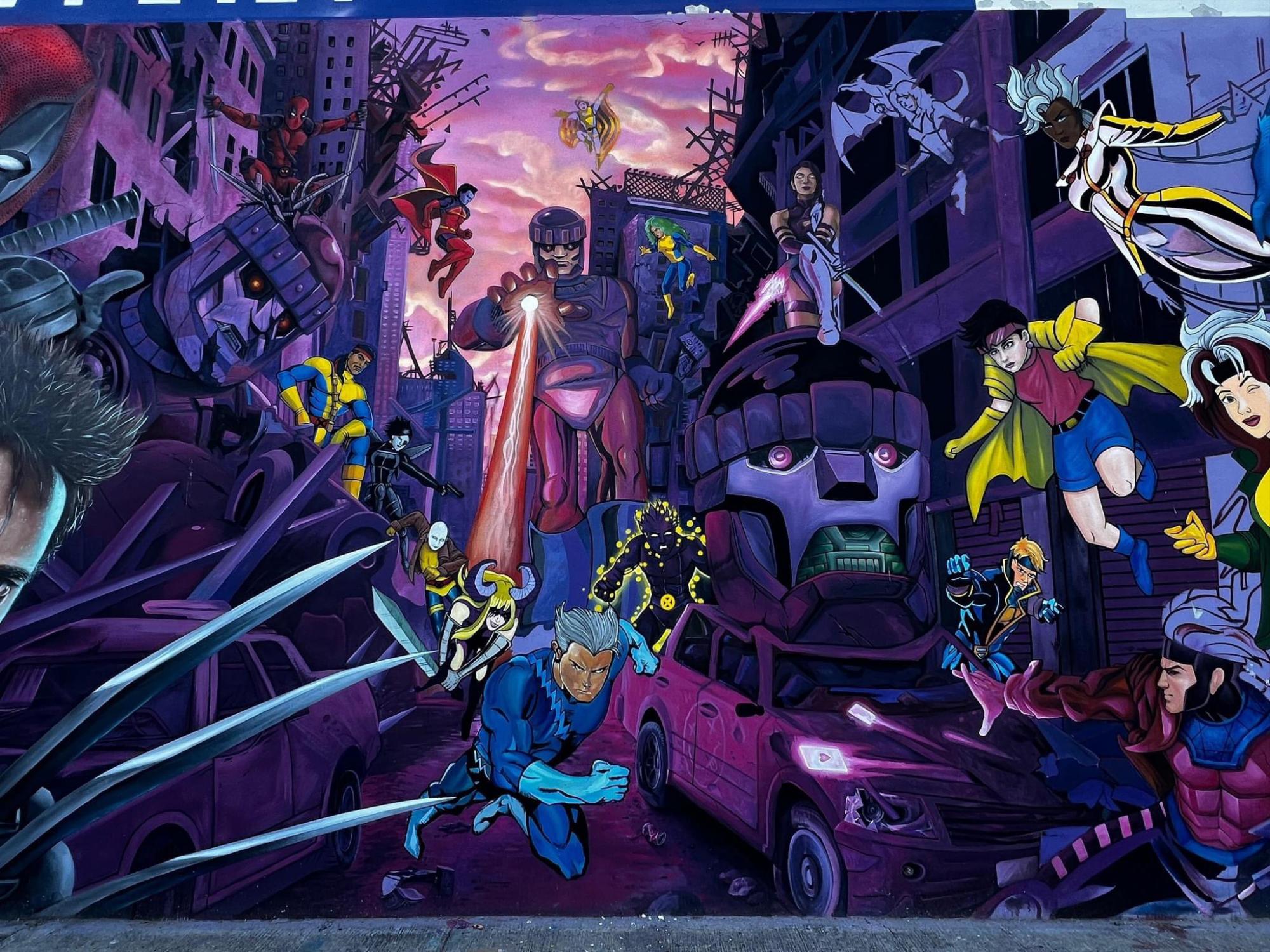 $!Brindan homenaje a los ‘X-Men’ con un mural en León, Guanajuato