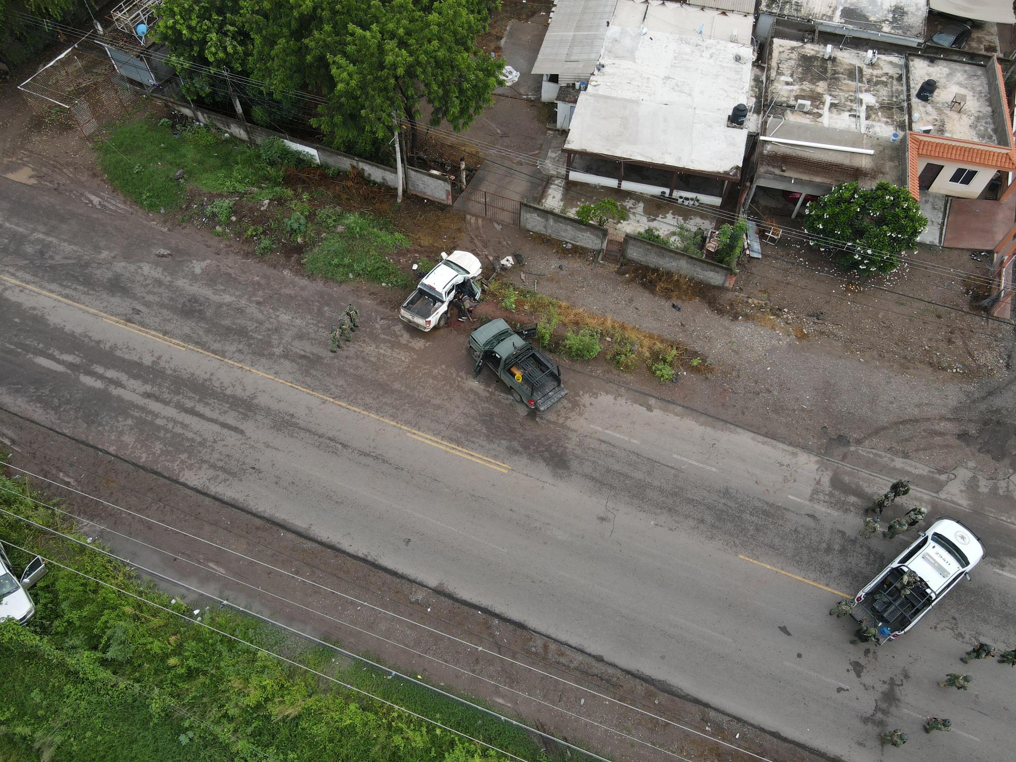 $!#GALERÍA | Desde el aire, escena del enfrentamiento en Culiacán