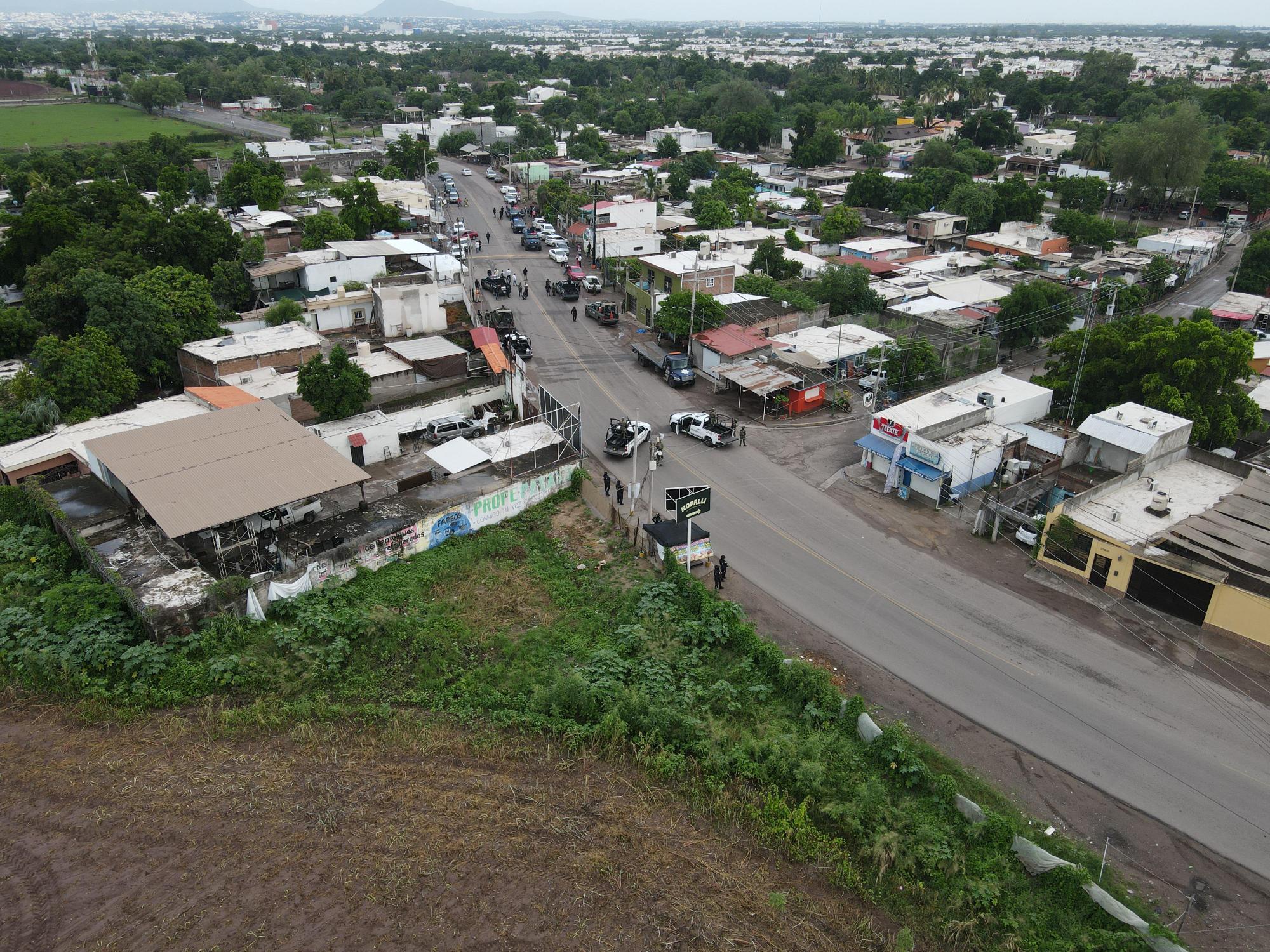 $!#GALERÍA | Desde el aire, escena del enfrentamiento en Culiacán