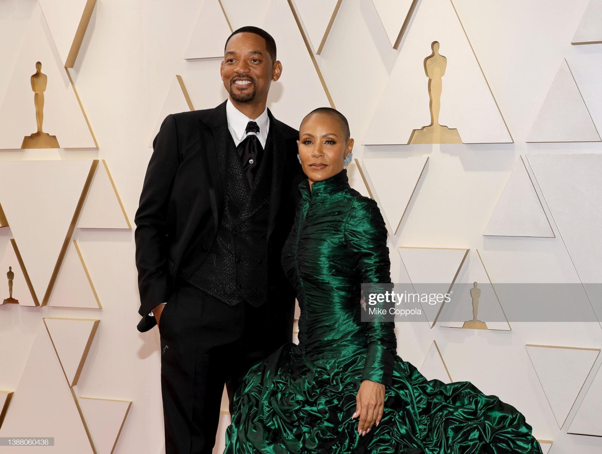 $!Will Smith, acompañado de su esposa, Jada Pinkett Smith, en la entrega de los Oscar 2022.