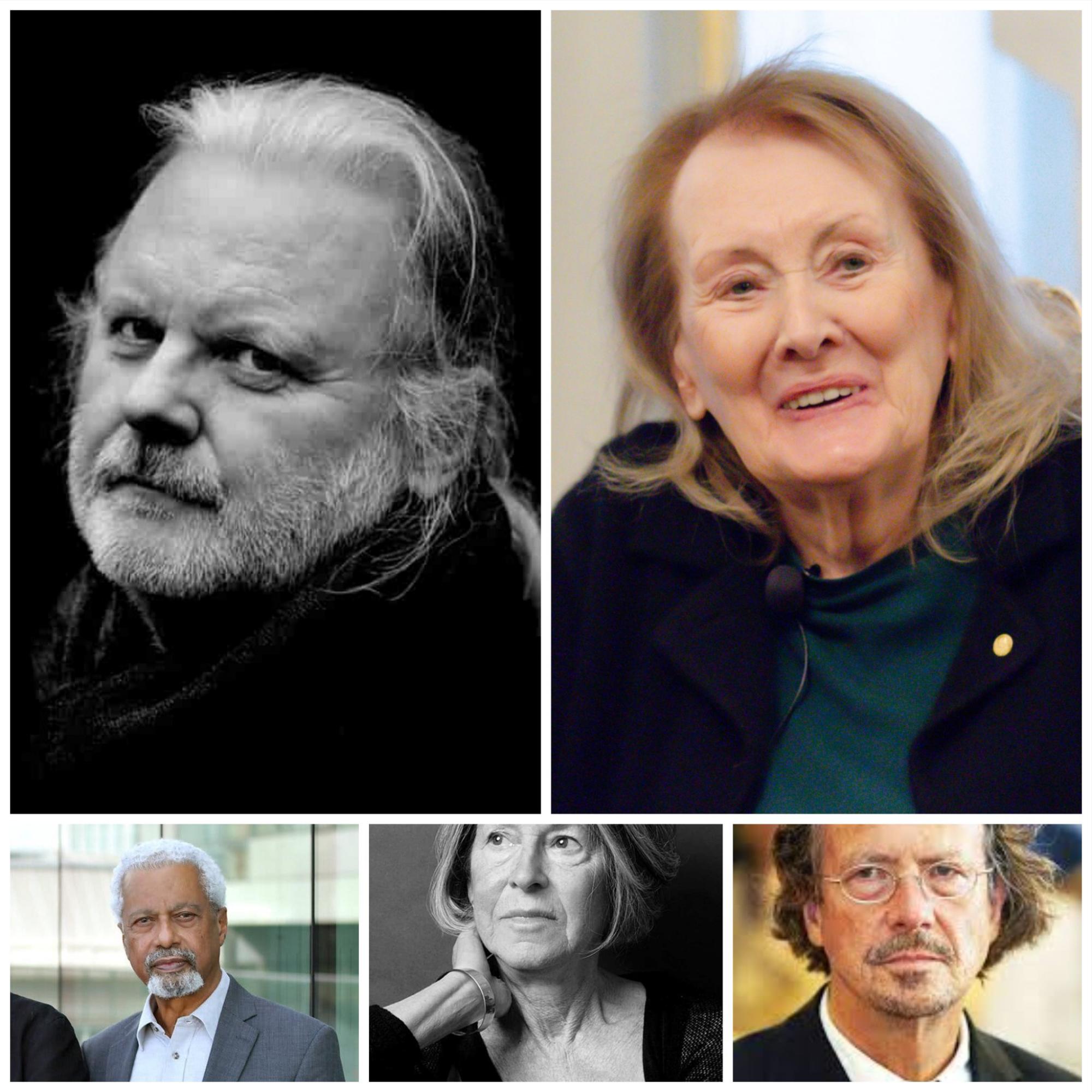 $!Los últimos 5 Premio Nobel de Literatura: Jon Fosse (2023), Annie Ernaux (2022), Abdulrazak Gurnah (2021), Louise Glück (2020) y Peter Handke (2019).