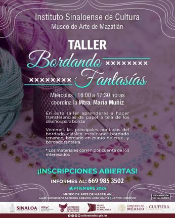 Invitan a taller de bordado