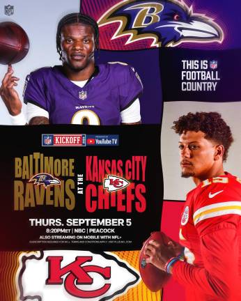 Temporada 2024 NFL: Chiefs vs Ravens abre camino este jueves