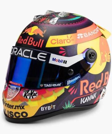 Así será el casco de Checo Pérez en el GP de México