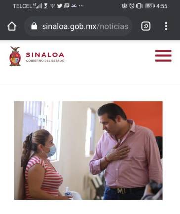 Así lució el portal de Gobierno del Estado de Sinaloa durante varias horas, hasta que fue retirado.