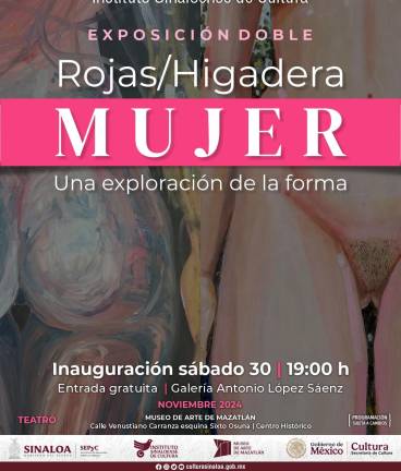 ’Mujer, una exploración de la forma’ se inaugurará el sábado 30 de noviembre en el Museo de Arte de Mazatlán.