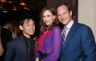 James Wan junto a Patrick Wilson y Vera Farmiga.