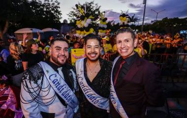 Los candidatos a Rey de la Alegría: Sergio Osuna Corona, Bryan Gamboa Durán y Roberto Castro y se unirán a la gran fiesta.