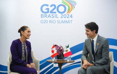 La Presidenta de México, Claudia Sheinbaum; y el Primer Ministro de Canadá, Justin Trudeau, discutieron el futuro del T-MEC en su encuentro en la cumbre del G-20 en Brasil.