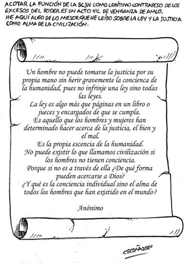 La ley y la justicia, ¿según Dios o según AMLO?