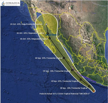 Se forma en el Pacífico el ciclón tropical potencial 16-E