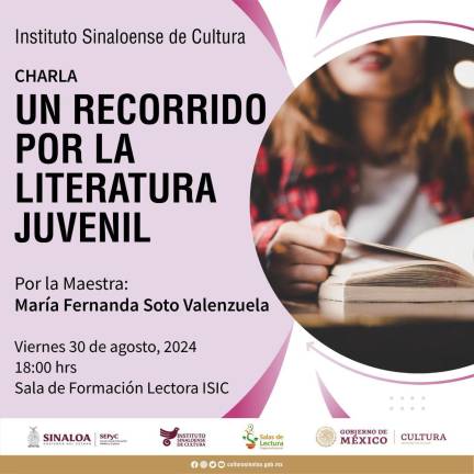 Charlarán sobre literatura en la Sala de Formación Lectora