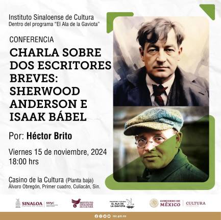 Charlarán sobre Sherwood Anderson e Isaak Bábel este viernes