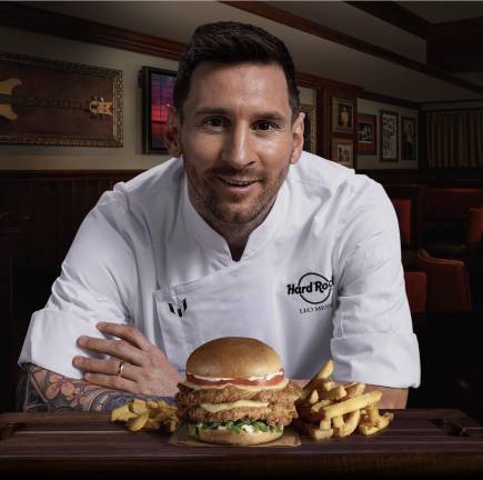 Lionel Messi y su sandwich con sabor argentino.