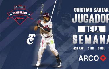 Cristian Santana hilvanó premio como Jugador de la Semana en la LMP.