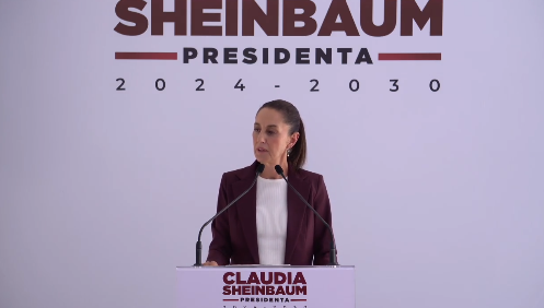 Claudia Sheinbaum Pardo, virtual Presidenta electa de México, habla de la posición de los banqueros sobre la volatilidad del peso.