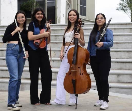 Paola Sánchez, Ángela Torres, Valeria Higuera y Karen Monarres, alumnas de la Escuela Superior de Música del ISIC, fueron seleccionadas para participar en prestigiadas agrupaciones sinfónicas.