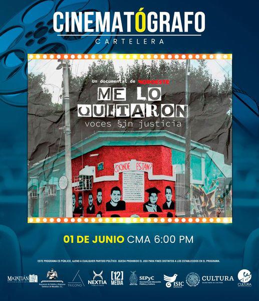 $!Proyectarán ‘Me lo quitaron: voces sin justicia’ en el Cinematógrafo del CMA