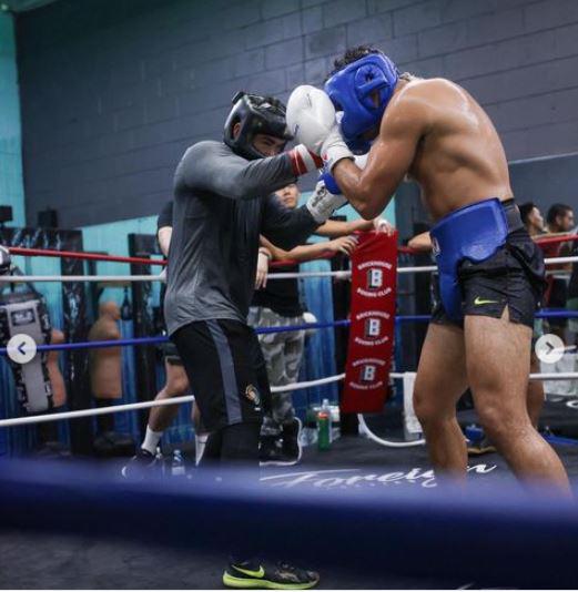 $!‘Zurdo’ Ramírez y Adrián González se entrenan juntos en el ring (FOTOS)