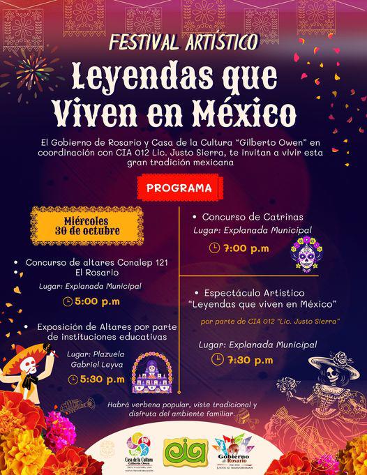 $!Preparan en El Rosario Festival Artístico para Día de Muertos