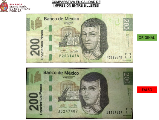 Alertan por circulación de billetes falsos en Sinaloa