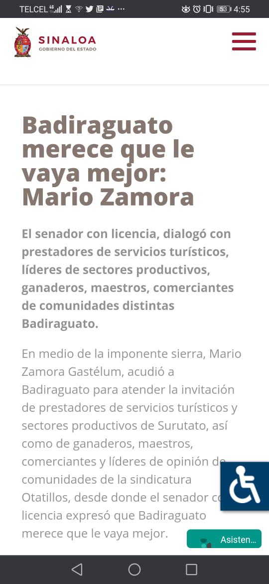 $!En portal de Gobierno del Estado promocionan evento político de Mario Zamora