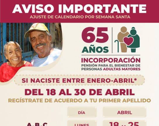 Imagen que Gobierno Federal ha circulado del cobro y registro de pensiones.